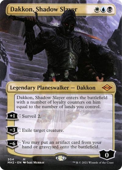 Dakkon Shadow Slayer Borderless Modern Horizons 2 Magic card