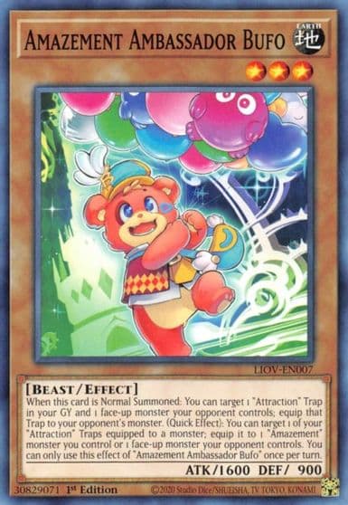 Amazement Ambassador Bufo Lightning Overdrive Yu-Gi-Oh! card