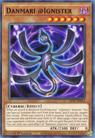Danmari Ignister Lightning Overdrive Yu-Gi-Oh! card