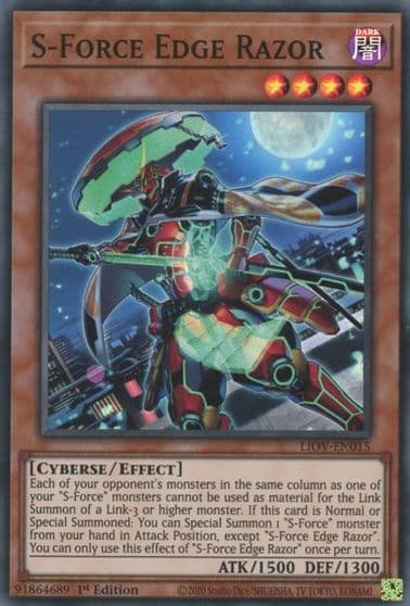 S Force Edge Razor Lightning Overdrive Yu-Gi-Oh! card