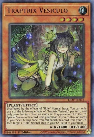 Traptrix Vesiculo Lightning Overdrive Yu-Gi-Oh! card