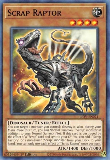 Scrap Raptor Lightning Overdrive Yu-Gi-Oh! card