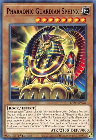 Pharaonic Guardian Sphinx Lightning Overdrive Yu-Gi-Oh! card