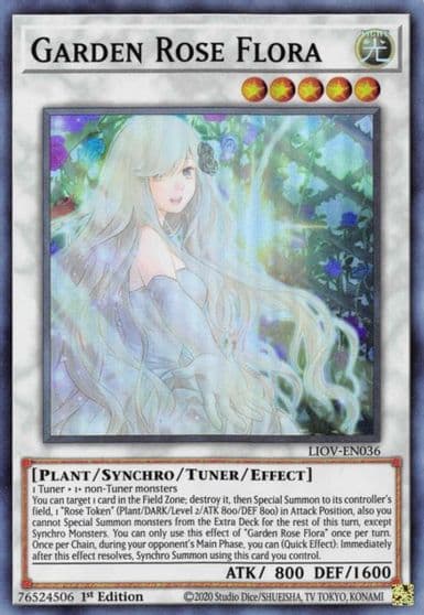 Garden Rose Flora Lightning Overdrive Yu-Gi-Oh! card