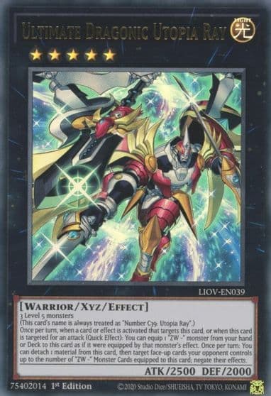 Ultimate Dragonic Utopia Ray Lightning Overdrive Yu-Gi-Oh! card