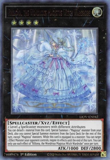 Rilliona the Wondrous Magistus Witch Wardrobe Lightning Overdrive Yu-Gi-Oh! card