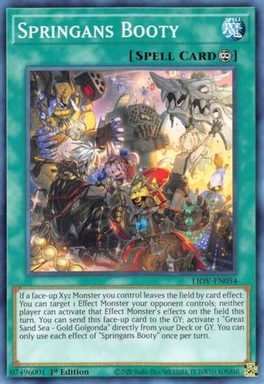 Springans Booty Lightning Overdrive Yu-Gi-Oh! card