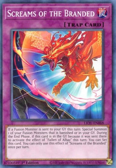 Screams of the Branded Lightning Overdrive Yu-Gi-Oh! card