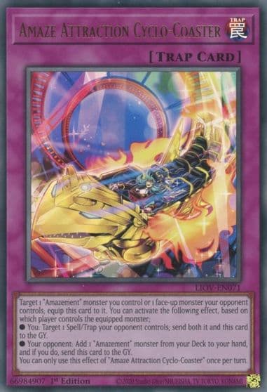 Amaze Attraction Cyclo Coaster Lightning Overdrive Yu-Gi-Oh! card