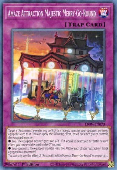 Amaze Attraction Majestic Merry Go Round Lightning Overdrive Yu-Gi-Oh! card