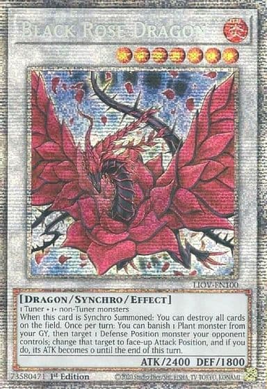 Black Rose Dragon Starlight Rare Lightning Overdrive Yu-Gi-Oh! card