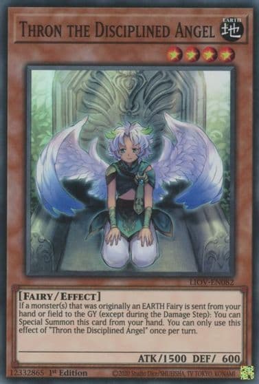 Thron the Disciplined Angel Lightning Overdrive Yu-Gi-Oh! card