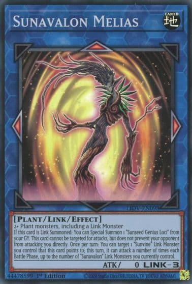Sunavalon Melias Lightning Overdrive Yu-Gi-Oh! card
