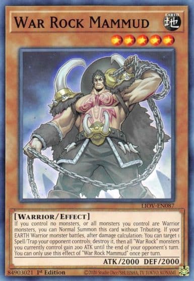 War Rock Mammud Lightning Overdrive Yu-Gi-Oh! card