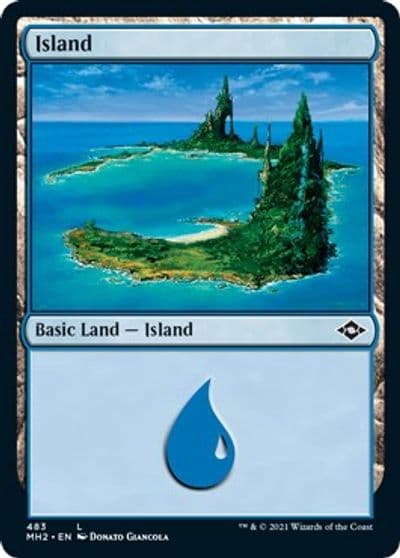 Island 483 Foil Etched Modern Horizons 2 Magic card