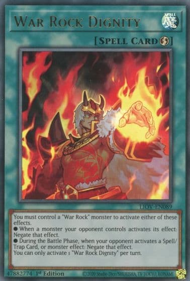 War Rock Dignity Lightning Overdrive Yu-Gi-Oh! card