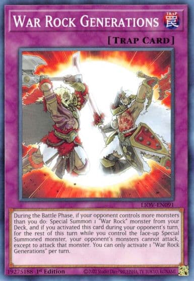 War Rock Generations Lightning Overdrive Yu-Gi-Oh! card