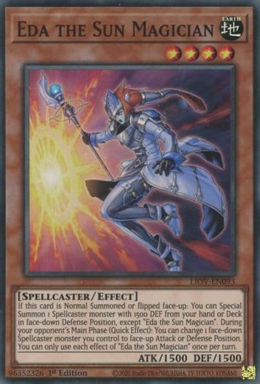 Eda the Sun Magician Lightning Overdrive Yu-Gi-Oh! card
