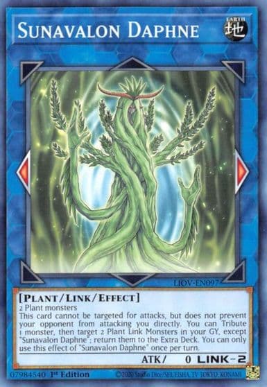 Sunavalon Daphne Lightning Overdrive Yu-Gi-Oh! card