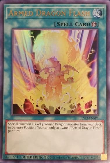 Armed Dragon Flash BLVO ENSP1 Blazing Vortex Yu-Gi-Oh! card