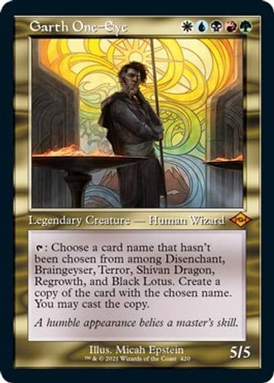 Garth One Eye Retro Frame Foil Etched Modern Horizons 2 Magic card
