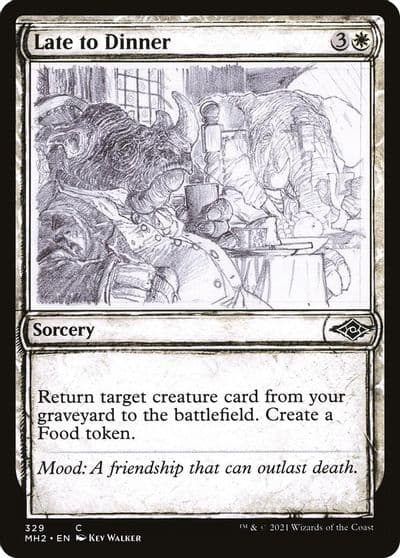 Late to Dinner Showcase Modern Horizons 2 Magic card