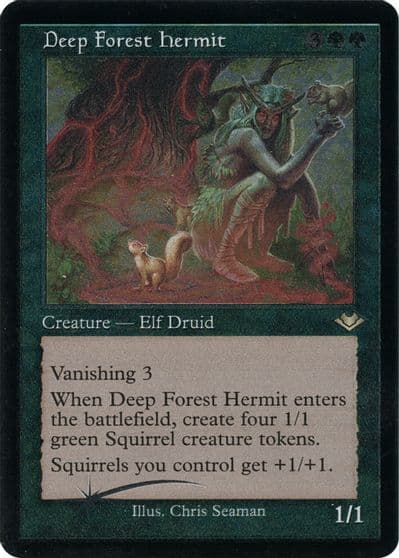 Deep Forest Hermit Retro Frame Foil Etched Modern Horizons Magic card