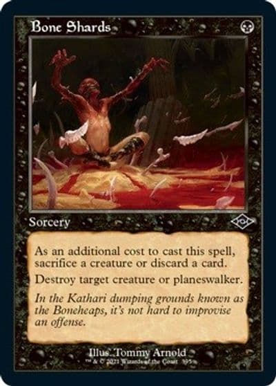 Bone Shards Retro Frame Foil Etched Modern Horizons 2 Magic card