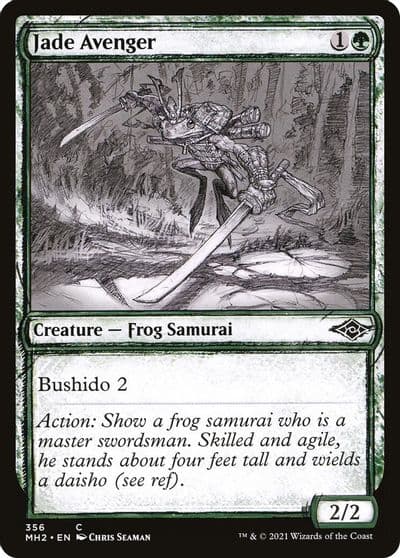 Jade Avenger Showcase Modern Horizons 2 Magic card