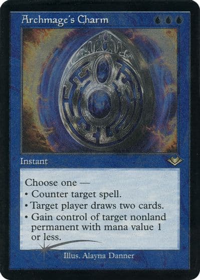 Archmages Charm Retro Frame Foil Etched Modern Horizons Magic card
