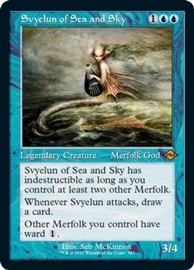 Svyelun of Sea and Sky Retro Frame Foil Etched Modern Horizons 2 Magic card