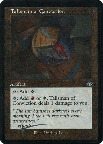 Talisman of Conviction Retro Frame Foil Etched Modern Horizons Magic card