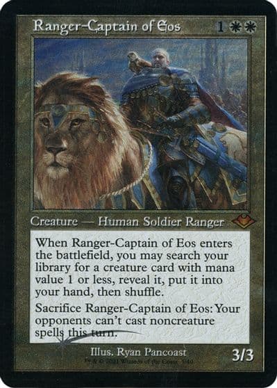Ranger Captain of Eos Retro Frame Foil Etched Modern Horizons Magic card