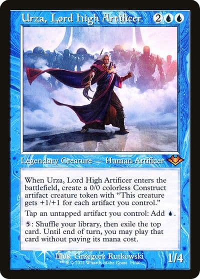 Urza Lord High Artificer Retro Frame Modern Horizons Magic card