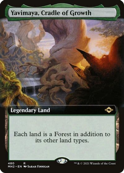 Yavimaya Cradle of Growth Extended Art Modern Horizons 2 Magic card