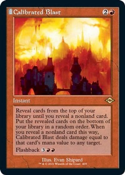 Calibrated Blast Retro Frame Foil Etched Modern Horizons 2 Magic card