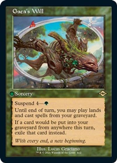 Gaeas Will Retro Frame Foil Etched Modern Horizons 2 Magic card