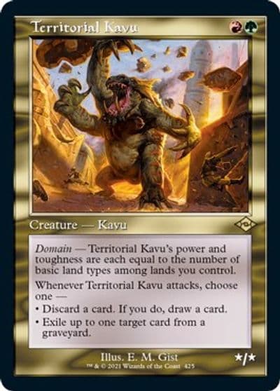 Territorial Kavu Retro Frame Foil Etched Modern Horizons 2 Magic card