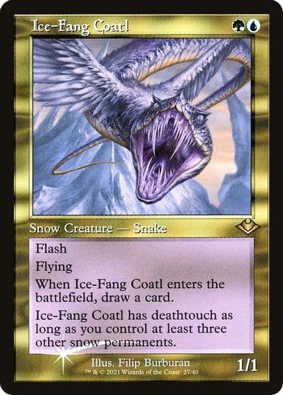 Ice Fang Coatl Retro Frame Modern Horizons Magic card