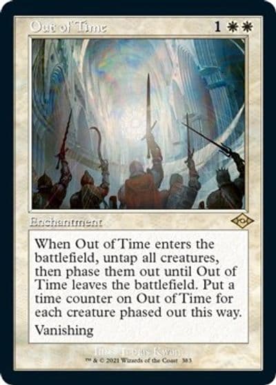 Out of Time Retro Frame Foil Etched Modern Horizons 2 Magic card
