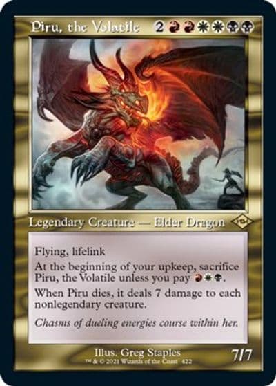 Piru the Volatile Retro Frame Foil Etched Modern Horizons 2 Magic card