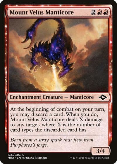 Mount Velus Manticore Modern Horizons 2 Magic card