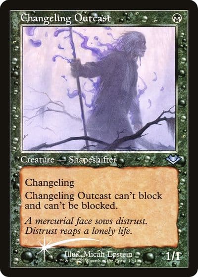 Changeling Outcast Retro Frame Modern Horizons Magic card