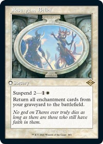 Resurgent Belief Retro Frame Foil Etched Modern Horizons 2 Magic card