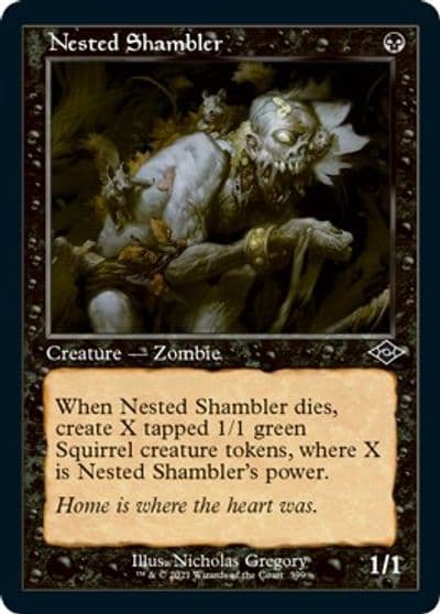 Nested Shambler Retro Frame Foil Etched Modern Horizons 2 Magic card