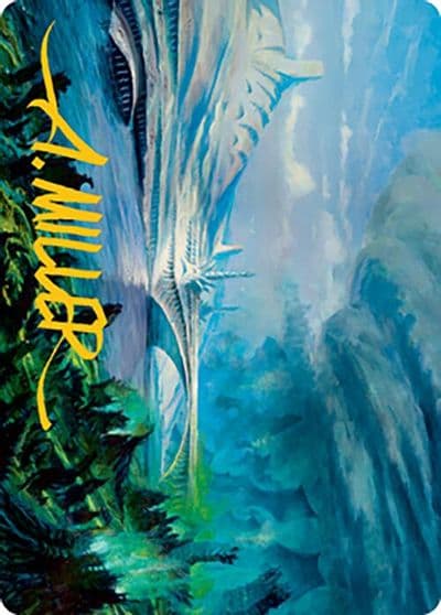 Goldmire Bridge Art Card Gold Stamped Signature Art Series: Modern Horizons 2 Magic card