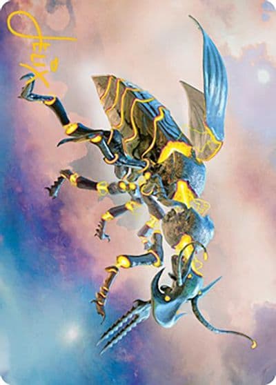 Zabaz the Glimmerwasp Art Card Gold Stamped Signature Art Series: Modern Horizons 2 Magic card