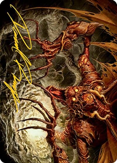 Archfiend of Sorrows Art Card Gold Stamped Signature Art Series: Modern Horizons 2 Magic card