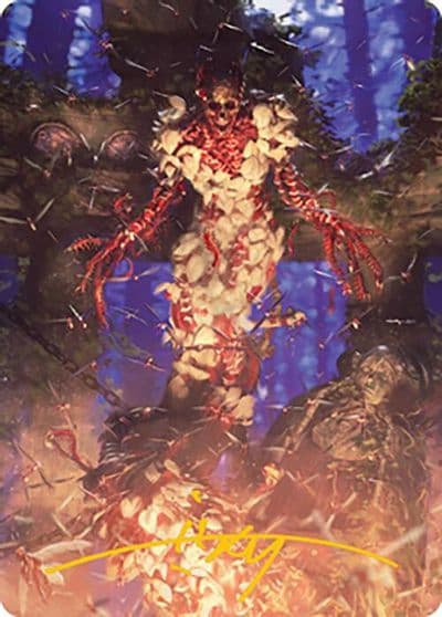 Grist the Hunger Tide Art Card 55 81 Gold Stamped Signature Art Series: Modern Horizons 2 Magic card