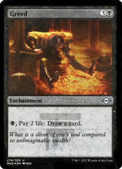 Greed Foil Etched Modern Horizons 2 Magic card